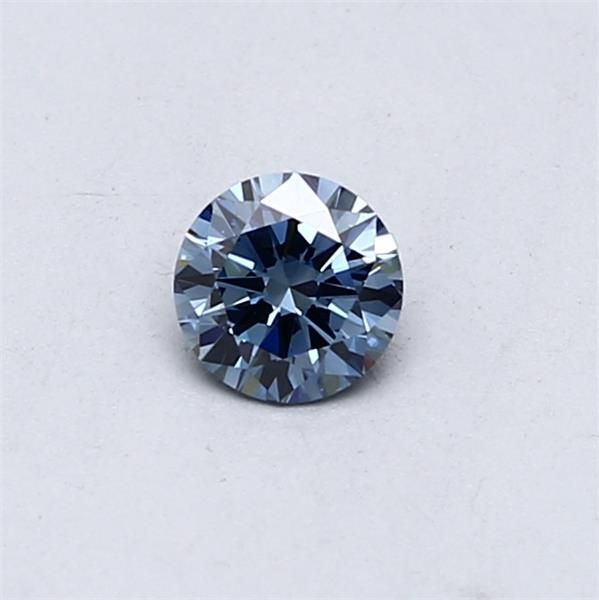 Lab-Grown ROUND Diamond - 0.3 Carat, Fancy Vivid Blue Color, VS1 Clarity | Sustainable Luxury, Dazzling Brilliance | IGI | Certified LG546229895