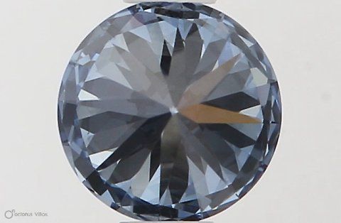 Lab-Grown ROUND Diamond - 0.53 Carat, Fancy Vivid Blue Color, VVS2 Clarity | Sustainable Luxury, Dazzling Brilliance | IGI | Certified LG581331091