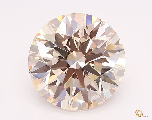 Lab-Grown ROUND Diamond - 3.6 Carat, Fancy Brownish Pink Color, VS1 Clarity | Sustainable Luxury, Dazzling Brilliance | IGI | Certified LG542222926