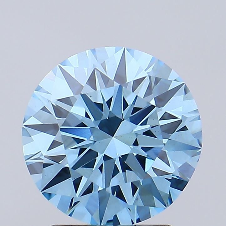 Lab-Grown ROUND Diamond - 2.05 Carat, Fancy Vivid Blue Color, VS1 Clarity | Sustainable Luxury, Dazzling Brilliance | IGI | Certified LG623483871