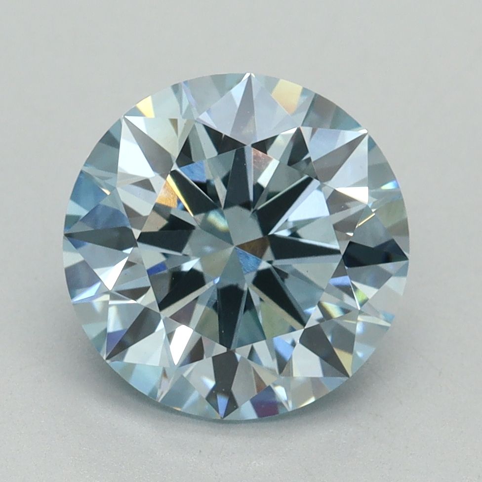 Lab-Grown ROUND Diamond - 3.04 Carat, Fancy Intense Blue Color, VS1 Clarity | Sustainable Luxury, Dazzling Brilliance | IGI | Certified LG636416994