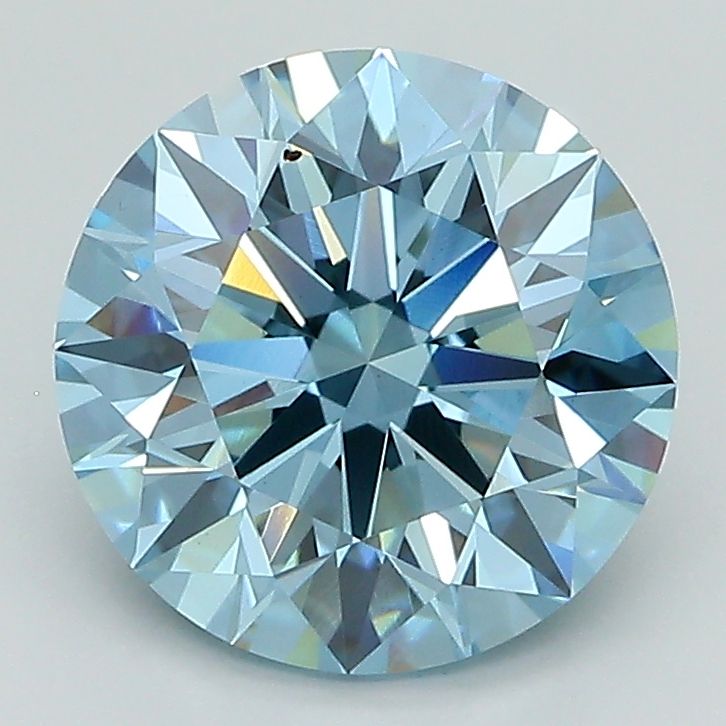 Lab-Grown ROUND Diamond - 2.59 Carat, Fancy Vivid Blue Color, VS1 Clarity | Sustainable Luxury, Dazzling Brilliance | IGI | Certified LG625412517