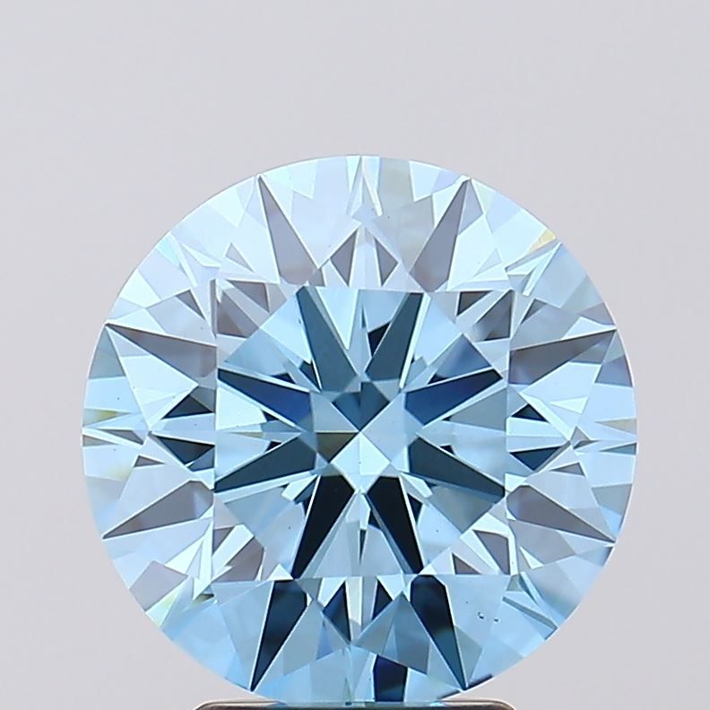 Lab-Grown ROUND Diamond - 4.04 Carat, Fancy Vivid Blue Color, VS1 Clarity | Sustainable Luxury, Dazzling Brilliance | IGI | Certified LG625492044