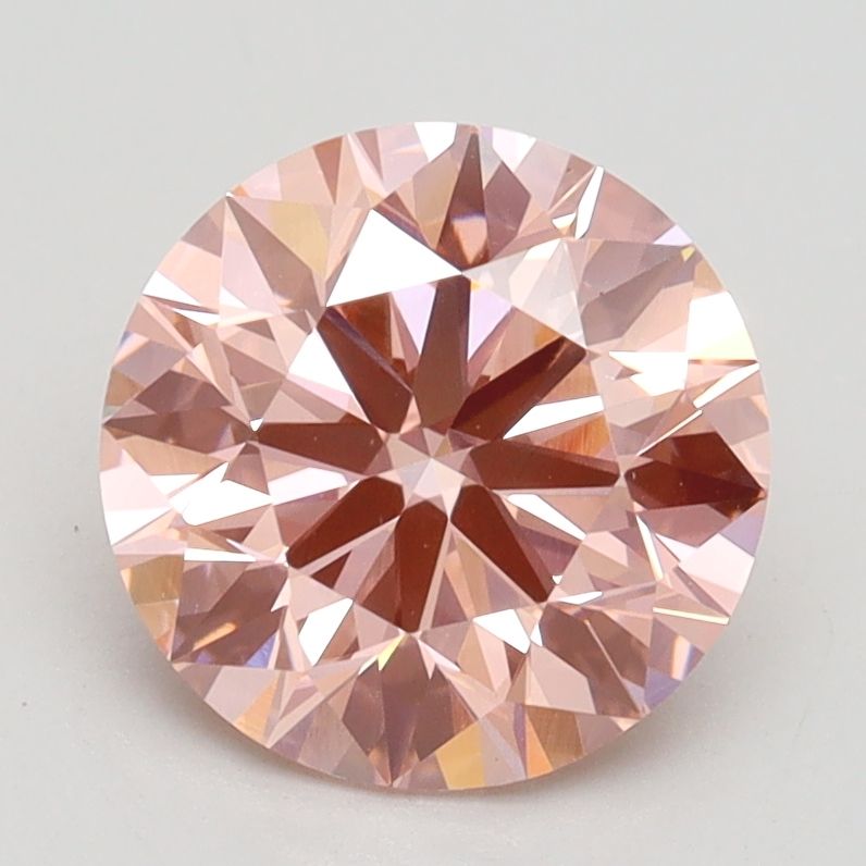 Lab-Grown ROUND Diamond - 2.06 Carat, Fancy Intense Pink Color, VVS2 Clarity | Sustainable Luxury, Dazzling Brilliance | IGI | Certified LG528226560