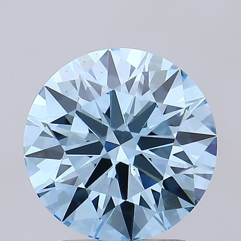 Lab-Grown ROUND Diamond - 2.2 Carat, Fancy Vivid Blue Color, VS1 Clarity | Sustainable Luxury, Dazzling Brilliance | IGI | Certified LG619446023