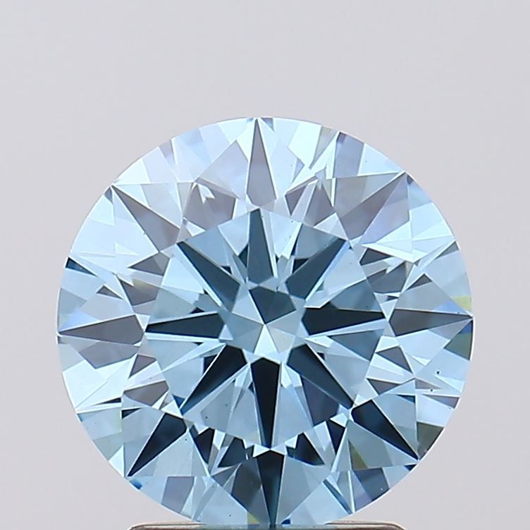 Lab-Grown ROUND Diamond - 2.5 Carat, Fancy Vivid Blue Color, VS1 Clarity | Sustainable Luxury, Dazzling Brilliance | IGI | Certified LG625492039