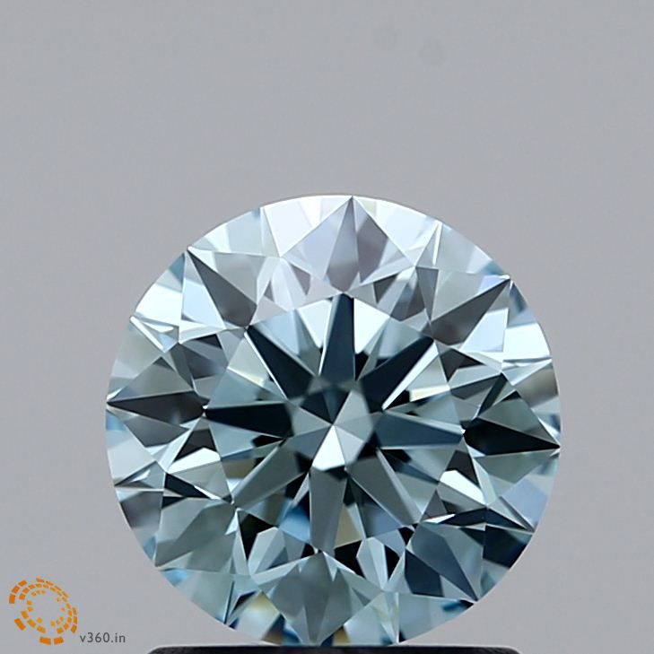 Lab-Grown ROUND Diamond - 1.2 Carat, Fancy Light Greenish Blue Color, VVS2 Clarity | Sustainable Luxury, Dazzling Brilliance | IGI | Certified LG371903769