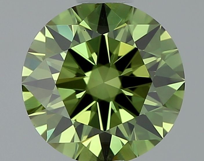 Lab-Grown ROUND Diamond - 0.72 Carat, Fancy Vivid Green Color, VS1 Clarity | Sustainable Luxury, Dazzling Brilliance | IGI | Certified LG643447433