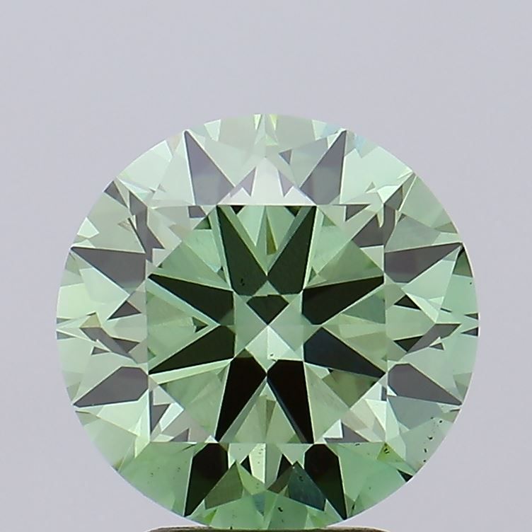 Lab-Grown ROUND Diamond - 3 Carat, Fancy Vivid Green Color, VS2 Clarity | Sustainable Luxury, Dazzling Brilliance | IGI | Certified LG591359265