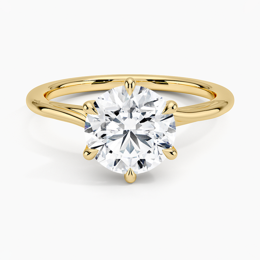 Lab-Grown Diamond Custom Order Ring in 18K Yellow Gold – Size US 7 (LDC 1032)