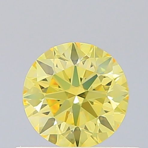 Lab-Grown ROUND Diamond - 0.5 Carat, Fancy Intense Yellow Color, VS2 Clarity | Sustainable Luxury, Dazzling Brilliance | IGI | Certified LG646470368