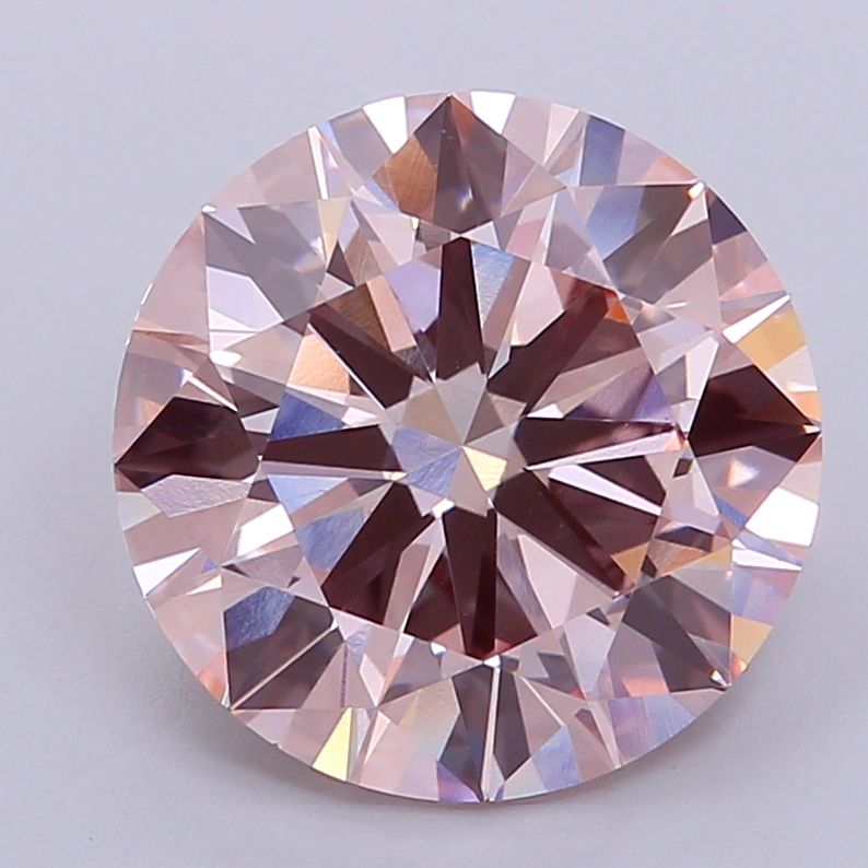 Lab-Grown ROUND Diamond - 5.41 Carat, Fancy Pink Color, VS1 Clarity | Sustainable Luxury, Dazzling Brilliance | IGI | Certified LG623449664