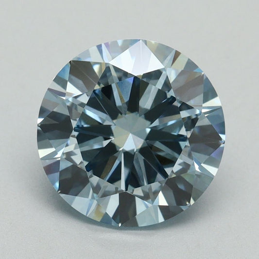 Lab-Grown ROUND Diamond - 3 Carat, Fancy Intense Blue Color, VVS2 Clarity | Sustainable Luxury, Dazzling Brilliance | IGI | Certified LG636401530