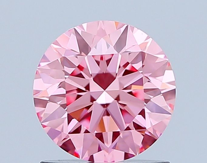 Lab-Grown ROUND Diamond - 1.02 Carat, Fancy Vivid Pink Color, VS1 Clarity | Sustainable Luxury, Dazzling Brilliance | IGI | Certified LG645455827