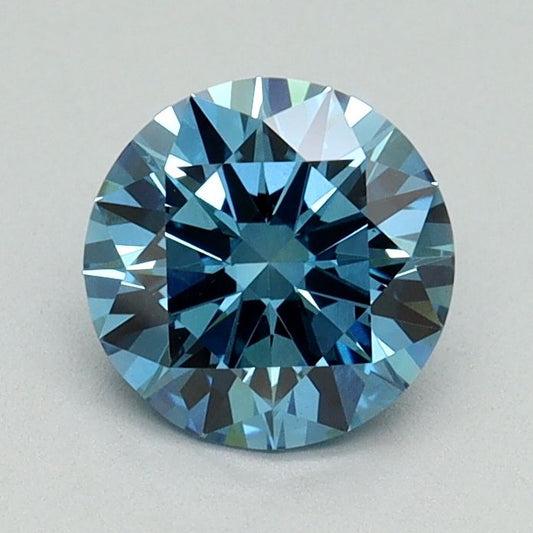 Lab-Grown ROUND Diamond - 1 Carat, Fancy Vivid Blue Color, VS1 Clarity | Sustainable Luxury, Dazzling Brilliance | IGI | Certified LG648434898