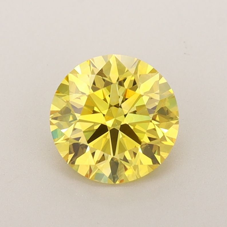 Lab-Grown ROUND Diamond - 1.01 Carat, Fancy Vivid Yellow Color, VVS1 Clarity | Sustainable Luxury, Dazzling Brilliance | IGI | Certified LG584351263