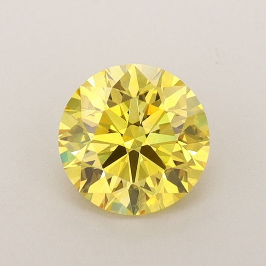 Lab-Grown ROUND Diamond - 1.01 Carat, Fancy Vivid Yellow Color, VVS1 Clarity | Sustainable Luxury, Dazzling Brilliance | IGI | Certified LG584351263