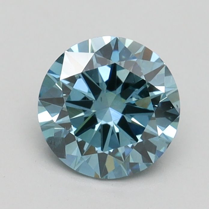 Lab-Grown ROUND Diamond - 0.92 Carat, Fancy Vivid Blue Color, SI2 Clarity | Sustainable Luxury, Dazzling Brilliance | IGI | Certified LG532241634