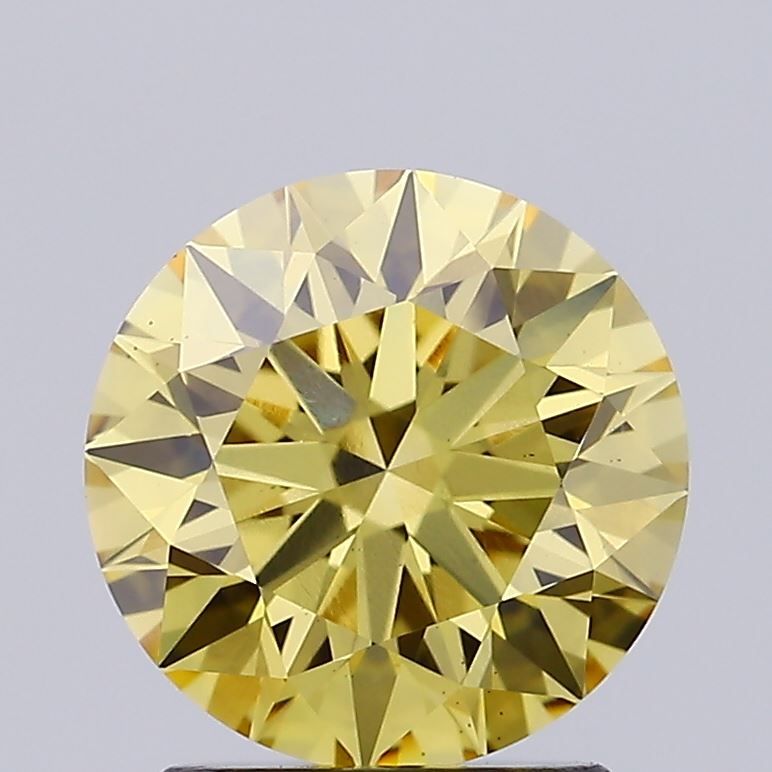 Lab-Grown ROUND Diamond - 1.84 Carat, Fancy Intense Yellow Color, VS1 Clarity | Sustainable Luxury, Dazzling Brilliance | IGI | Certified LG624415228