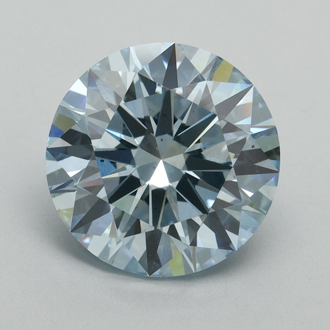 Lab-Grown ROUND Diamond - 4.1 Carat, Fancy Vivid Blue Color, VS2 Clarity | Sustainable Luxury, Dazzling Brilliance | IGI | Certified LG634405136