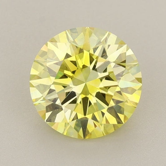 Lab-Grown ROUND Diamond - 1.3 Carat, Fancy Vivid Yellow Color, VS1 Clarity | Sustainable Luxury, Dazzling Brilliance | IGI | Certified LG628426036