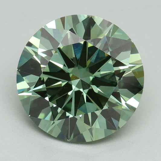 Lab-Grown ROUND Diamond - 3.03 Carat, Fancy Vivid Green Color, VS1 Clarity | Sustainable Luxury, Dazzling Brilliance | IGI | Certified LG638466305