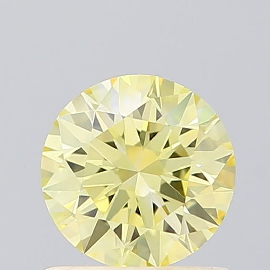 Lab-Grown ROUND Diamond - 0.71 Carat, Fancy Intense Yellow Color, VVS2 Clarity | Sustainable Luxury, Dazzling Brilliance | IGI | Certified LG614320490