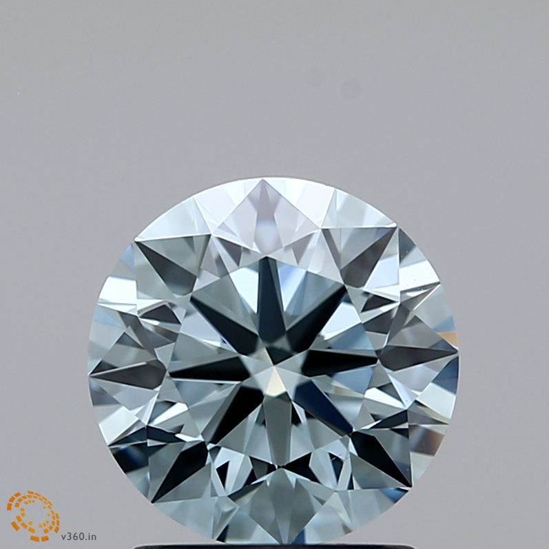 Lab-Grown ROUND Diamond - 1.42 Carat, Fancy Greenish Blue Color, VS1 Clarity | Sustainable Luxury, Dazzling Brilliance | IGI | Certified LG371903138