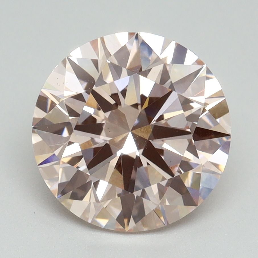 Lab-Grown ROUND Diamond - 3 Carat, Fancy Pink Color, VS1 Clarity | Sustainable Luxury, Dazzling Brilliance | IGI | Certified LG636438450