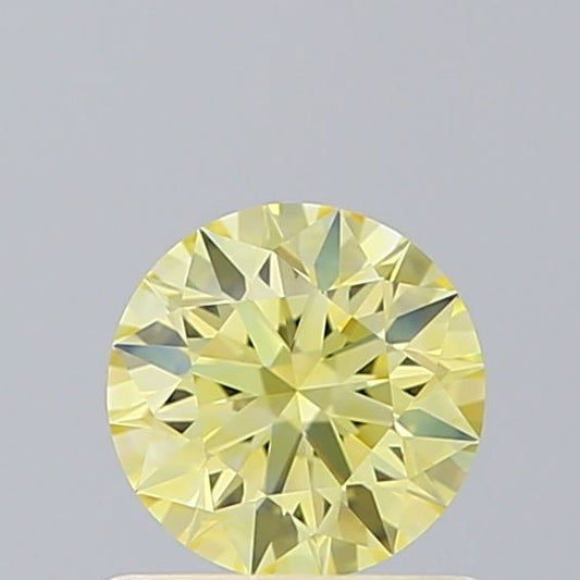 Lab-Grown ROUND Diamond - 0.61 Carat, Fancy Intense Yellow Color, VS1 Clarity | Sustainable Luxury, Dazzling Brilliance | IGI | Certified LG604315928