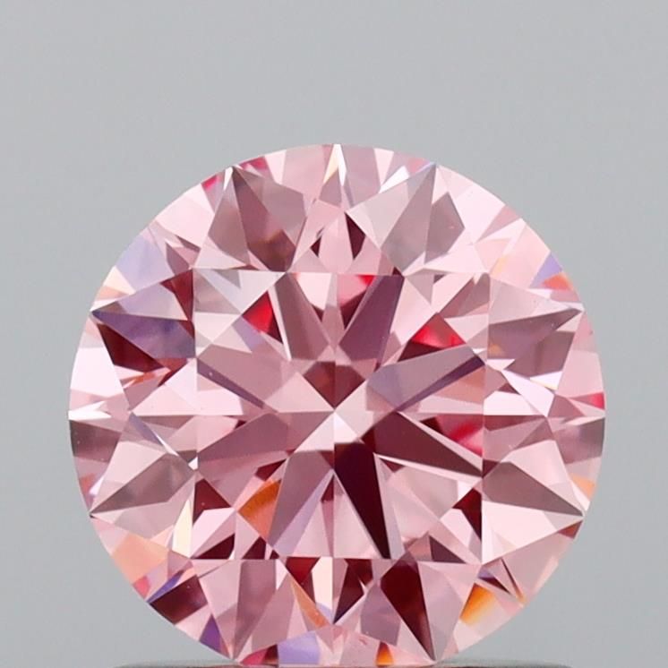 Lab-Grown ROUND Diamond - 1.01 Carat, Fancy Vivid Pink Color, VS2 Clarity | Sustainable Luxury, Dazzling Brilliance | IGI | Certified LG637439280