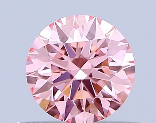 Lab-Grown ROUND Diamond - 0.5 Carat, Fancy Vivid Pink Color, VVS1 Clarity | Sustainable Luxury, Dazzling Brilliance | IGI | Certified LG635490687