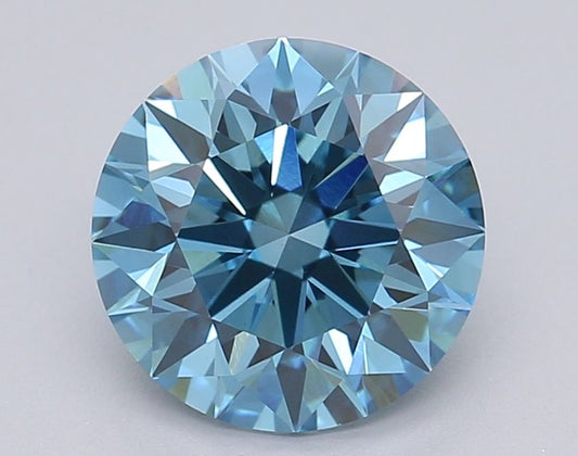 Lab-Grown ROUND Diamond - 2.05 Carat, Fancy Vivid Blue Color, VS1 Clarity | Sustainable Luxury, Dazzling Brilliance | IGI | Certified LG616403381