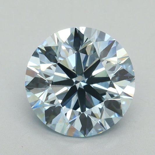 Lab-Grown ROUND Diamond - 3.03 Carat, Fancy Intense Blue Color, VS2 Clarity | Sustainable Luxury, Dazzling Brilliance | IGI | Certified LG636416996