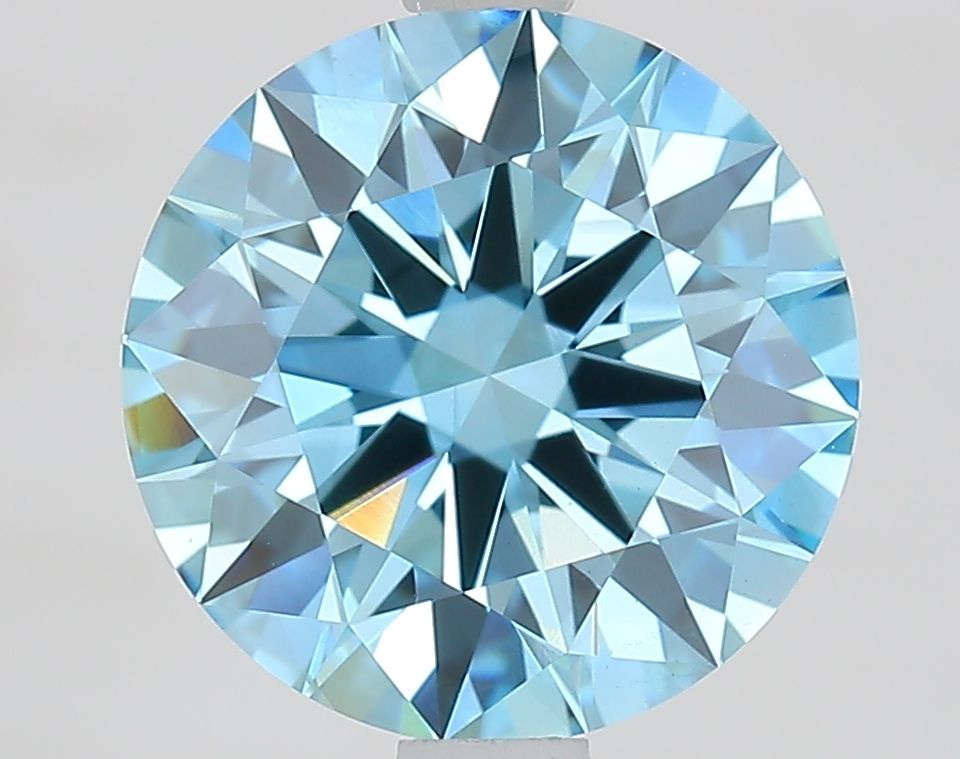 Lab-Grown ROUND Diamond - 2.41 Carat, Fancy Vivid Blue Color, VS1 Clarity | Sustainable Luxury, Dazzling Brilliance | IGI | Certified LG640457133