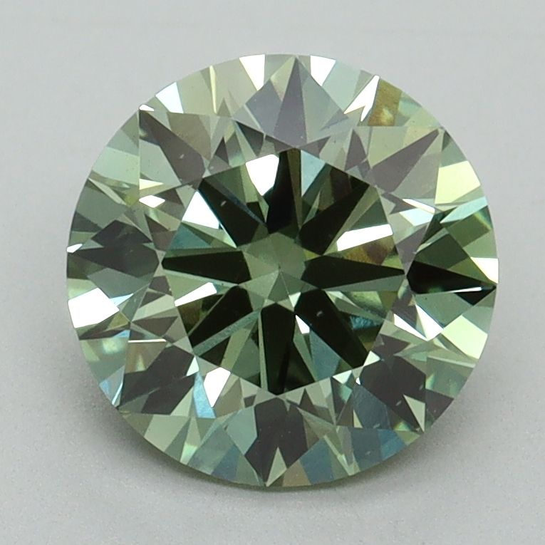 Lab-Grown ROUND Diamond - 2.01 Carat, Fancy Vivid Green Color, VS2 Clarity | Sustainable Luxury, Dazzling Brilliance | IGI | Certified LG638466310