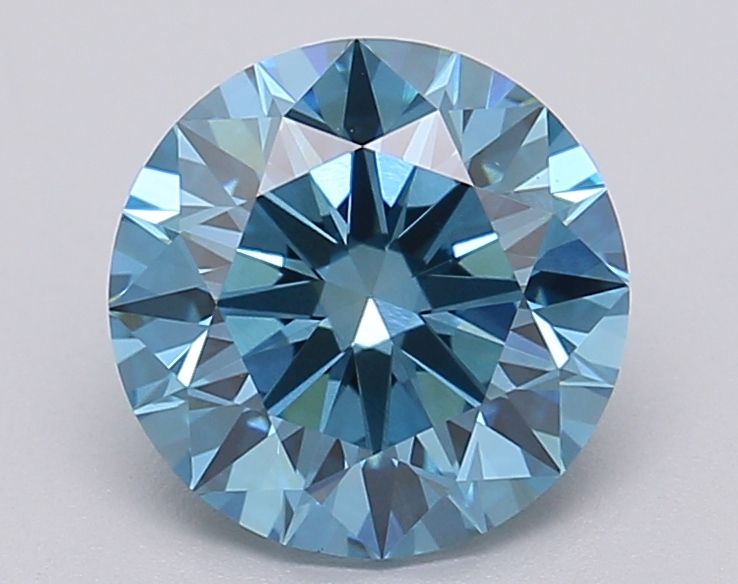 Lab-Grown ROUND Diamond - 1.52 Carat, Fancy Vivid Blue Color, VS1 Clarity | Sustainable Luxury, Dazzling Brilliance | IGI | Certified LG613349415