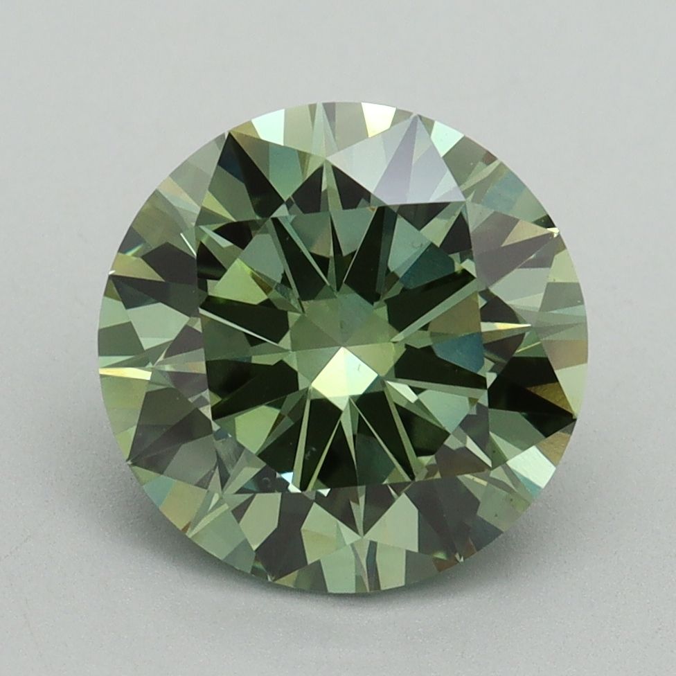 Lab-Grown ROUND Diamond - 3.01 Carat, Fancy Vivid Green Color, VS1 Clarity | Sustainable Luxury, Dazzling Brilliance | IGI | Certified LG644418261