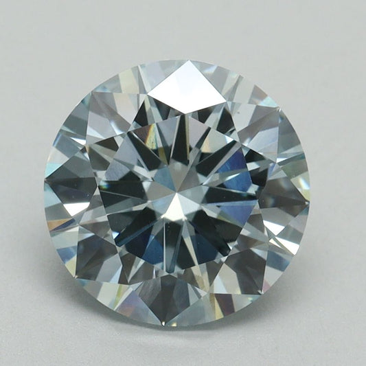 Lab-Grown ROUND Diamond - 3.01 Carat, Fancy Intense Blue Color, VS1 Clarity | Sustainable Luxury, Dazzling Brilliance | IGI | Certified LG636468794