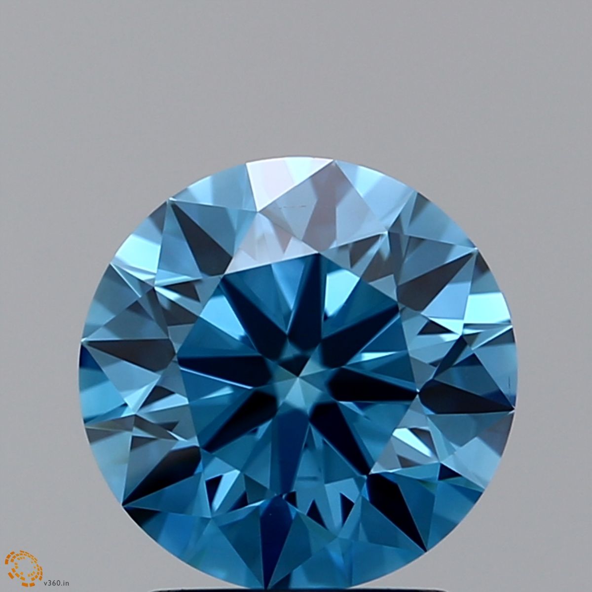 Lab-Grown ROUND Diamond - 1.73 Carat, Fancy Vivid Greenish Blue Color, VS2 Clarity | Sustainable Luxury, Dazzling Brilliance | IGI | Certified LG341805399