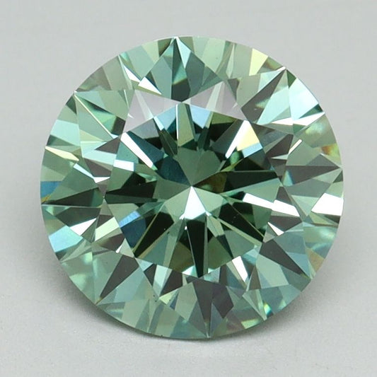 Lab-Grown ROUND Diamond - 2.04 Carat, Fancy Vivid Green Color, VS1 Clarity | Sustainable Luxury, Dazzling Brilliance | IGI | Certified LG638466332