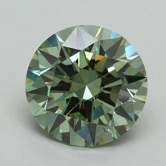 Lab-Grown ROUND Diamond - 2.02 Carat, Fancy Vivid Green Color, VS1 Clarity | Sustainable Luxury, Dazzling Brilliance | IGI | Certified LG638466350