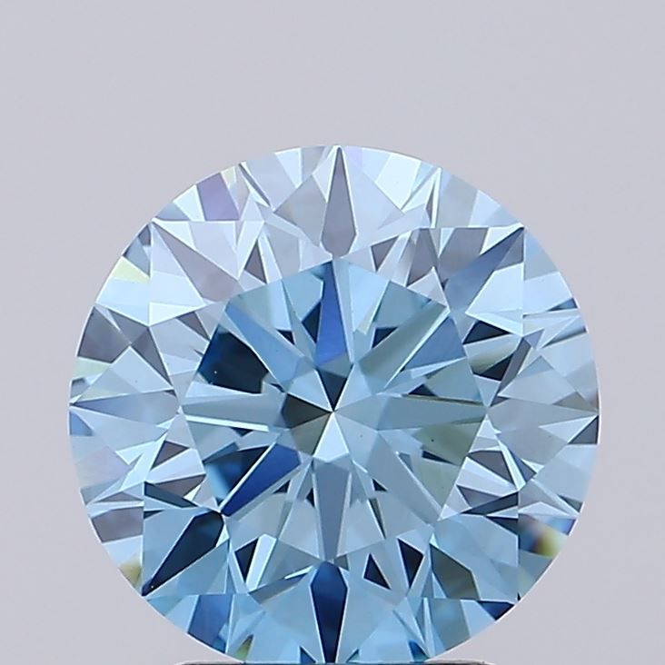 Lab-Grown ROUND Diamond - 2.71 Carat, Fancy Vivid Blue Color, VS1 Clarity | Sustainable Luxury, Dazzling Brilliance | IGI | Certified LG623483874