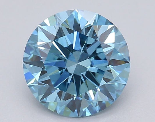 Lab-Grown ROUND Diamond - 1.77 Carat, Fancy Vivid Blue Color, VS1 Clarity | Sustainable Luxury, Dazzling Brilliance | IGI | Certified LG616403392