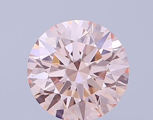 Lab-Grown ROUND Diamond - 0.62 Carat, Fancy Pink Color, VS1 Clarity | Sustainable Luxury, Dazzling Brilliance | IGI | Certified LG646477451