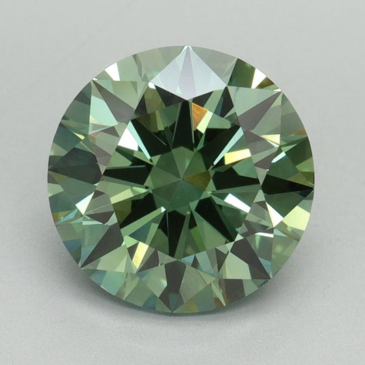 Lab-Grown ROUND Diamond - 3.25 Carat, Fancy Vivid Green Color, VVS2 Clarity | Sustainable Luxury, Dazzling Brilliance | IGI | Certified LG644418262