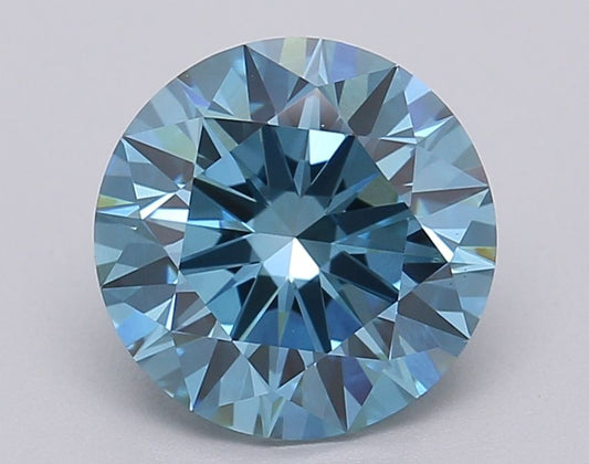 Lab-Grown ROUND Diamond - 2.03 Carat, Fancy Vivid Blue Color, VS1 Clarity | Sustainable Luxury, Dazzling Brilliance | IGI | Certified LG613349379