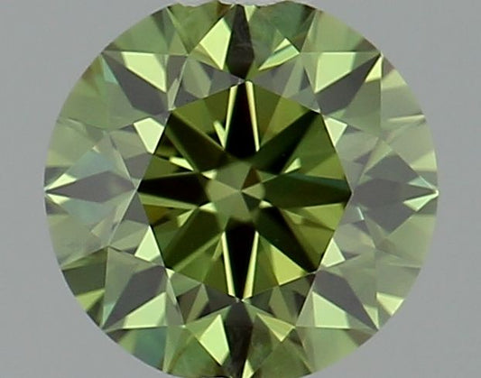 Lab-Grown ROUND Diamond - 0.69 Carat, Fancy Vivid Green Color, VS1 Clarity | Sustainable Luxury, Dazzling Brilliance | IGI | Certified LG642491378