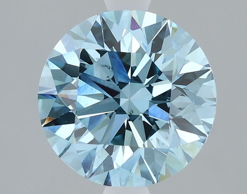 Lab-Grown ROUND Diamond - 2.04 Carat, Fancy Vivid Blue Color, VS2 Clarity | Sustainable Luxury, Dazzling Brilliance | IGI | Certified LG610317352