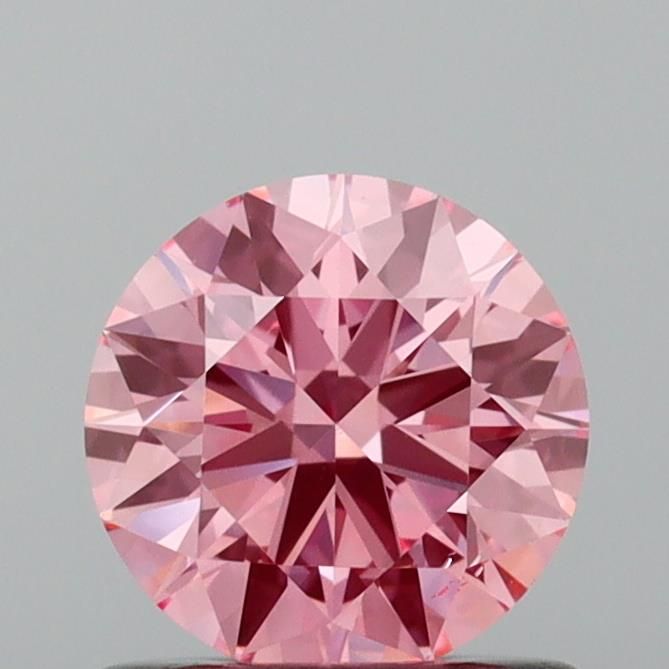 Lab-Grown ROUND Diamond - 0.71 Carat, Fancy Vivid Pink Color, VS2 Clarity | Sustainable Luxury, Dazzling Brilliance | IGI | Certified LG642482374